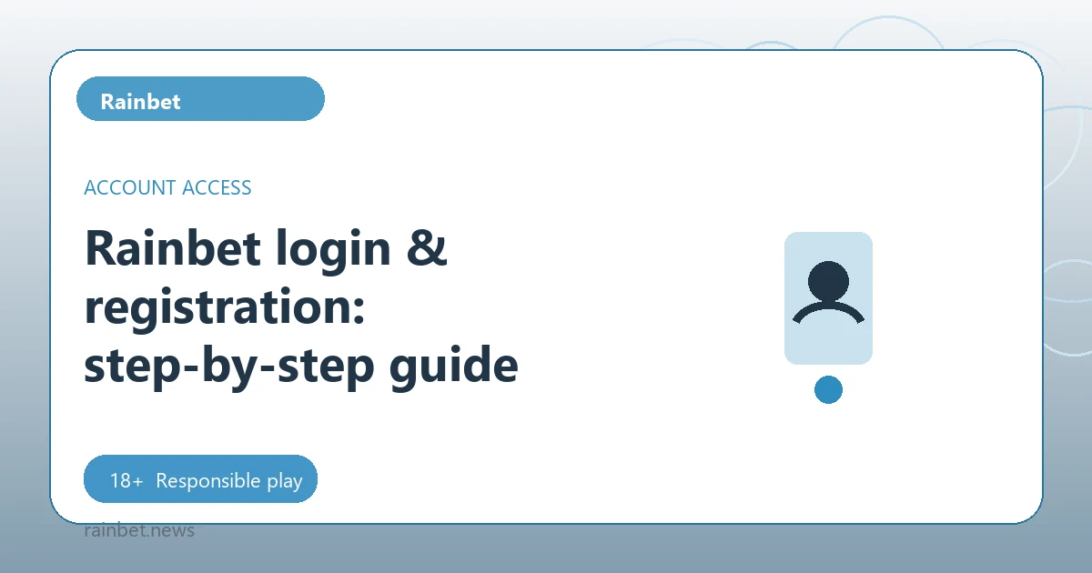 Rainbet login & registration: step-by-step guide - Rainbet guide
