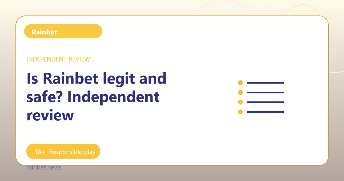 Is Rainbet legit and safe? Independent review - Rainbet guide