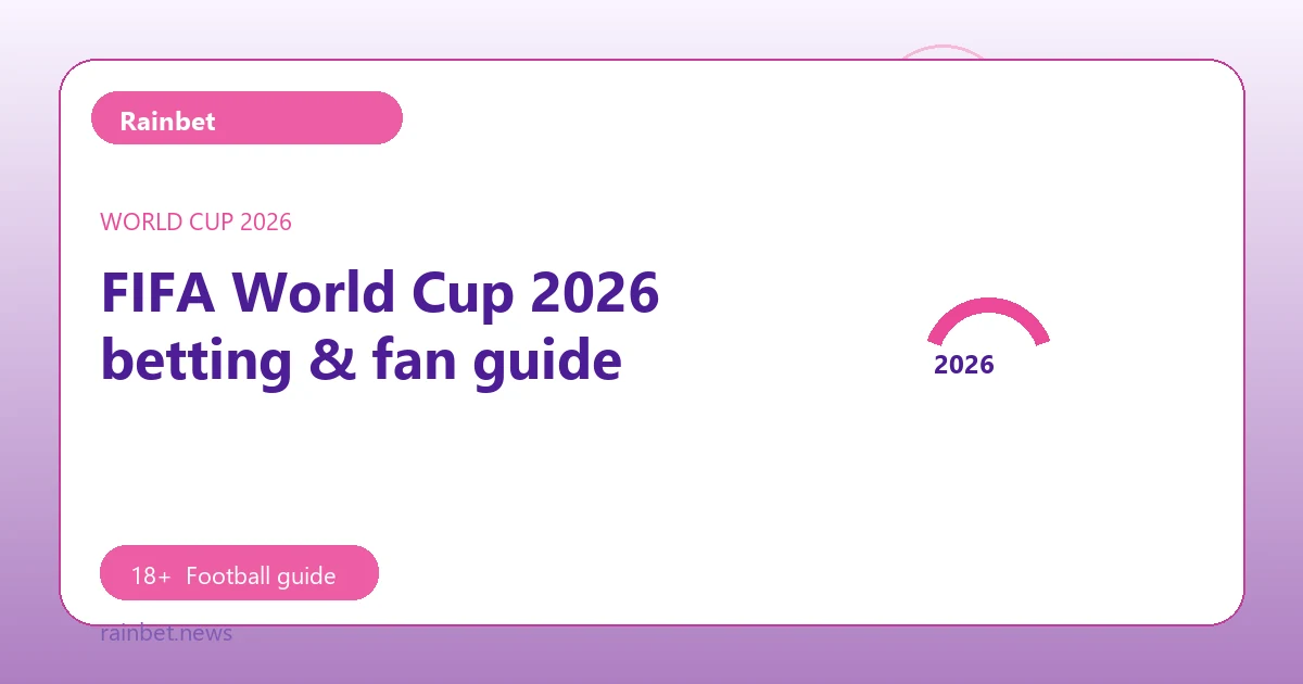 FIFA World Cup 2026 betting & fan guide - Rainbet football guide